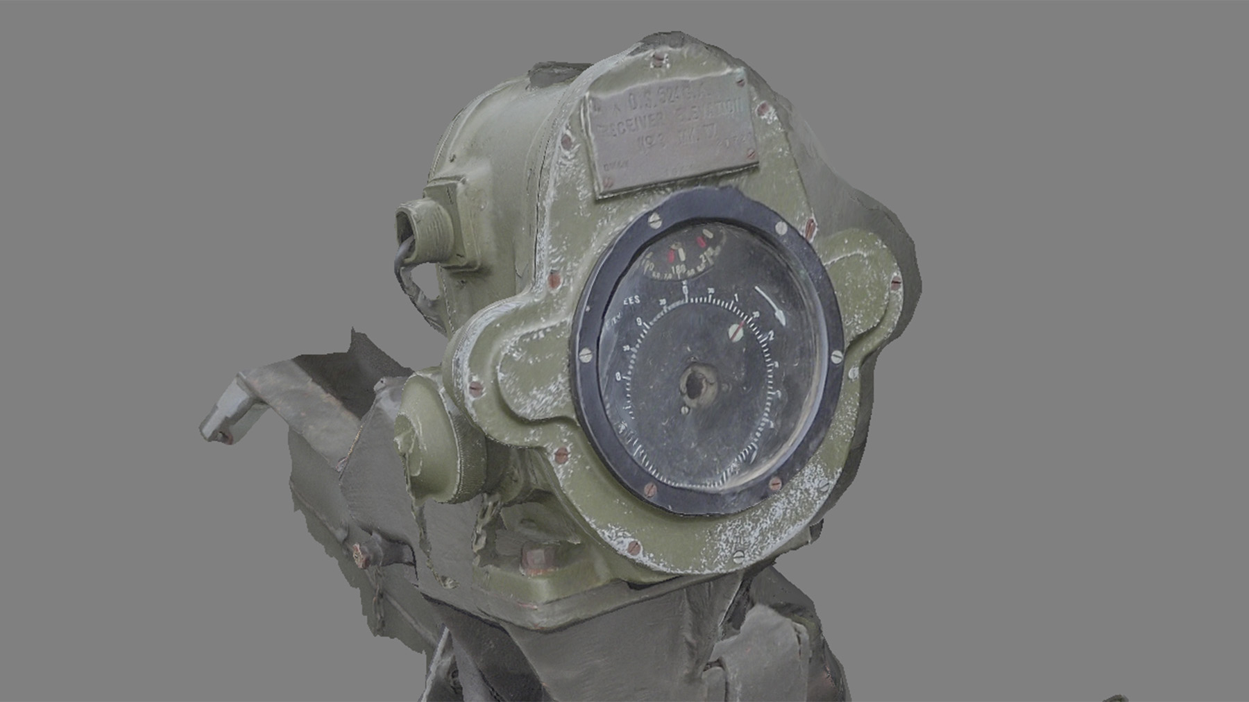 3.7 inch haa gun traverse dial view photogrammetry digforvictory2025 1800 x1012px