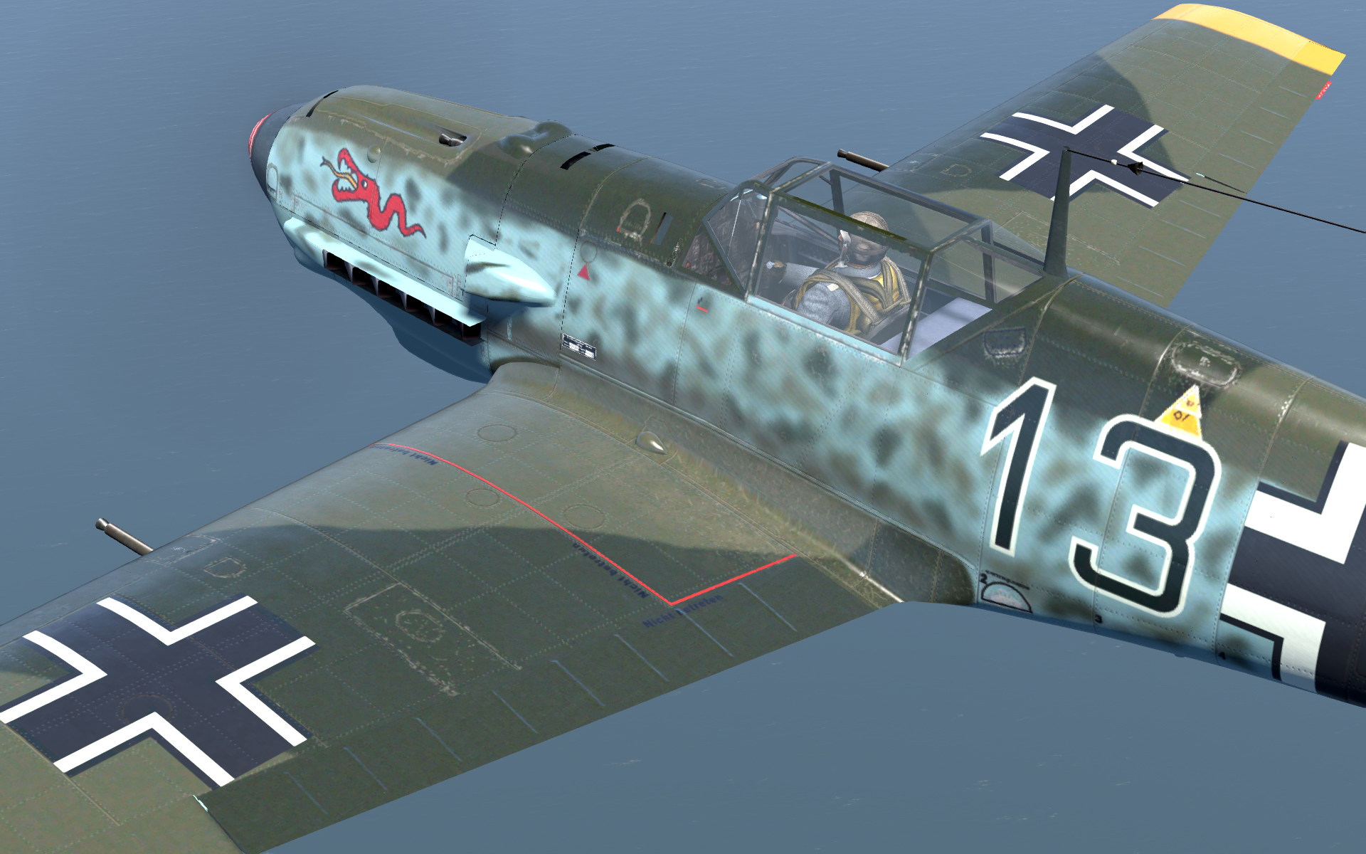 Bf109e tiedmann 2jg3 w5 stands for weathering 5 effects 1920x1200px