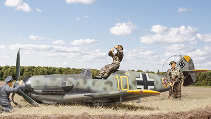 mg 01 9877 me109e 4 yellow 10 6jg51 obfw fritz beeck east langdon 425x239pxthumb