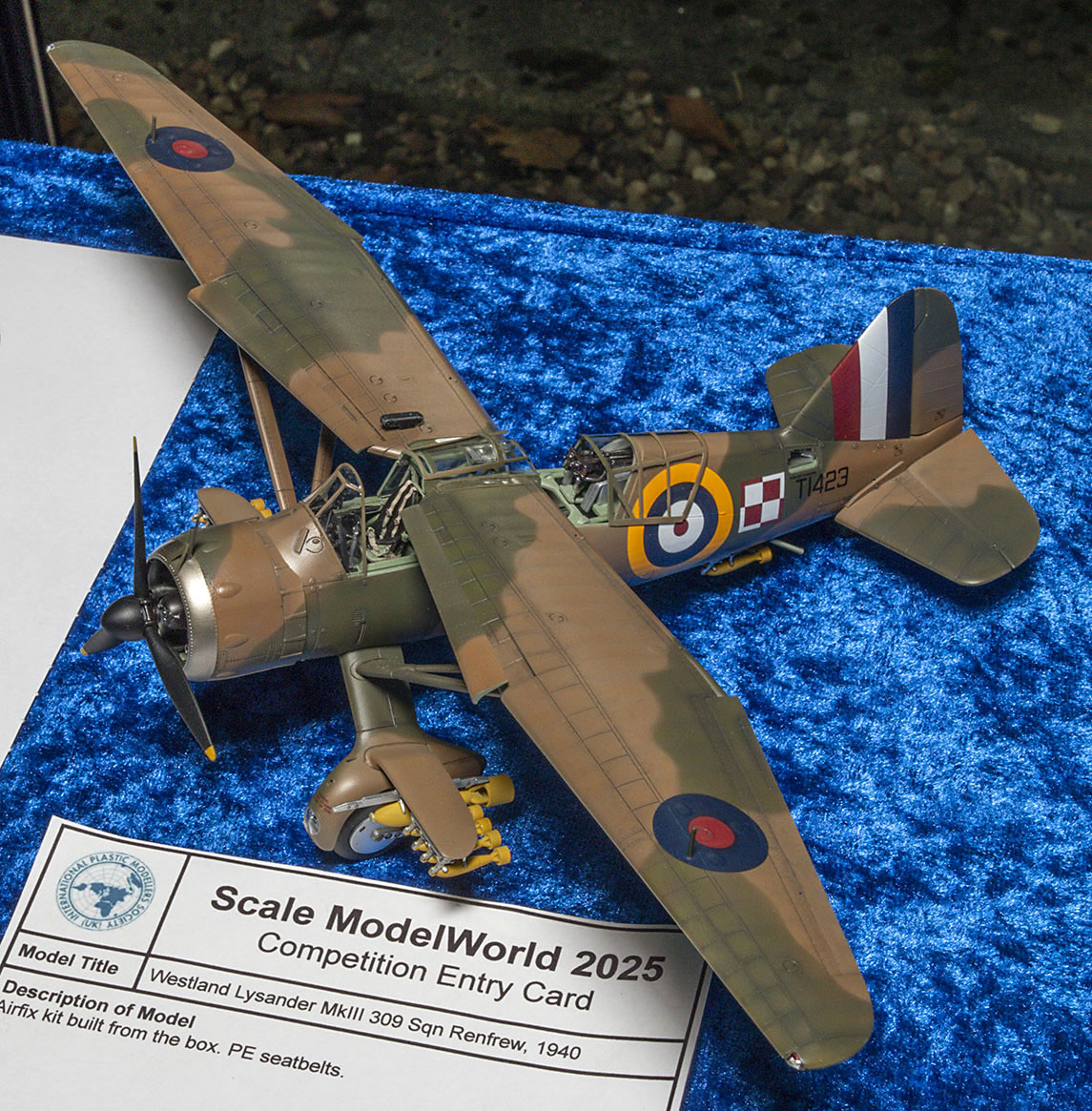 MG 21 8404 Westland lysander Mk III 309 Sqn Renfrew 1940 Airfix 1 48IPMS SMW 2025 1145x1165px q8 lvl usm