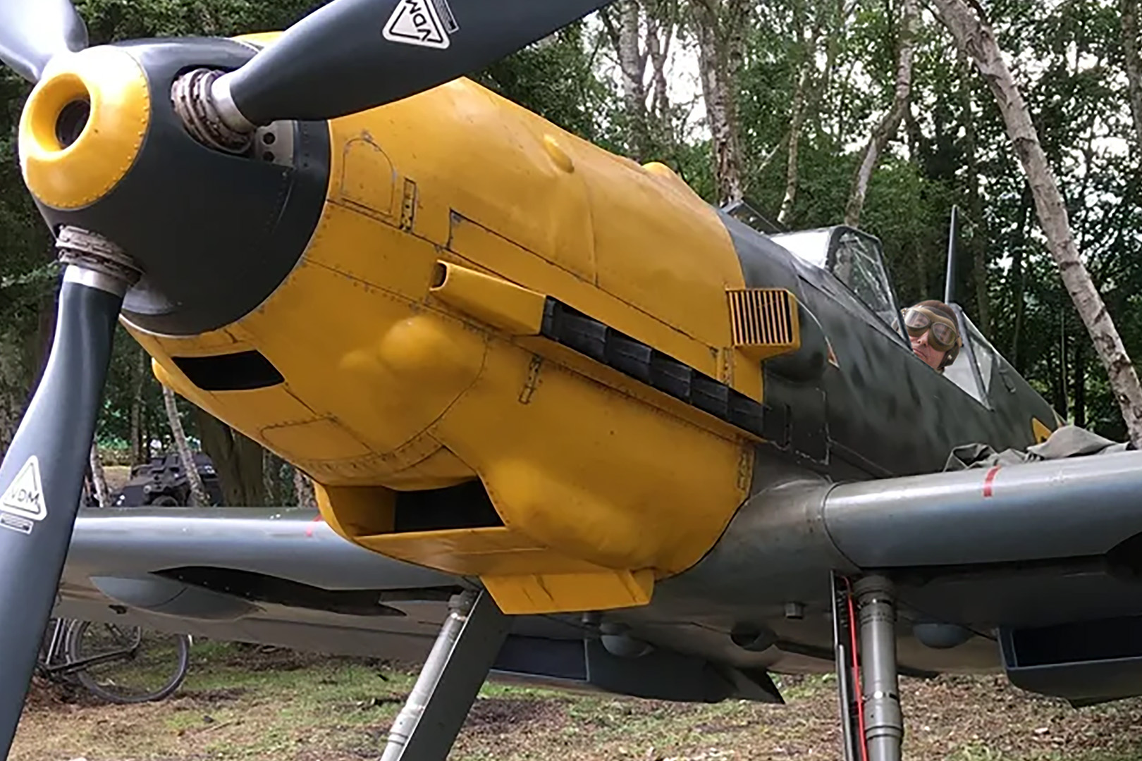 Me109E yellow 6 with trees poa for prop blur from website SH supplied edit in crop 1620x1080px f