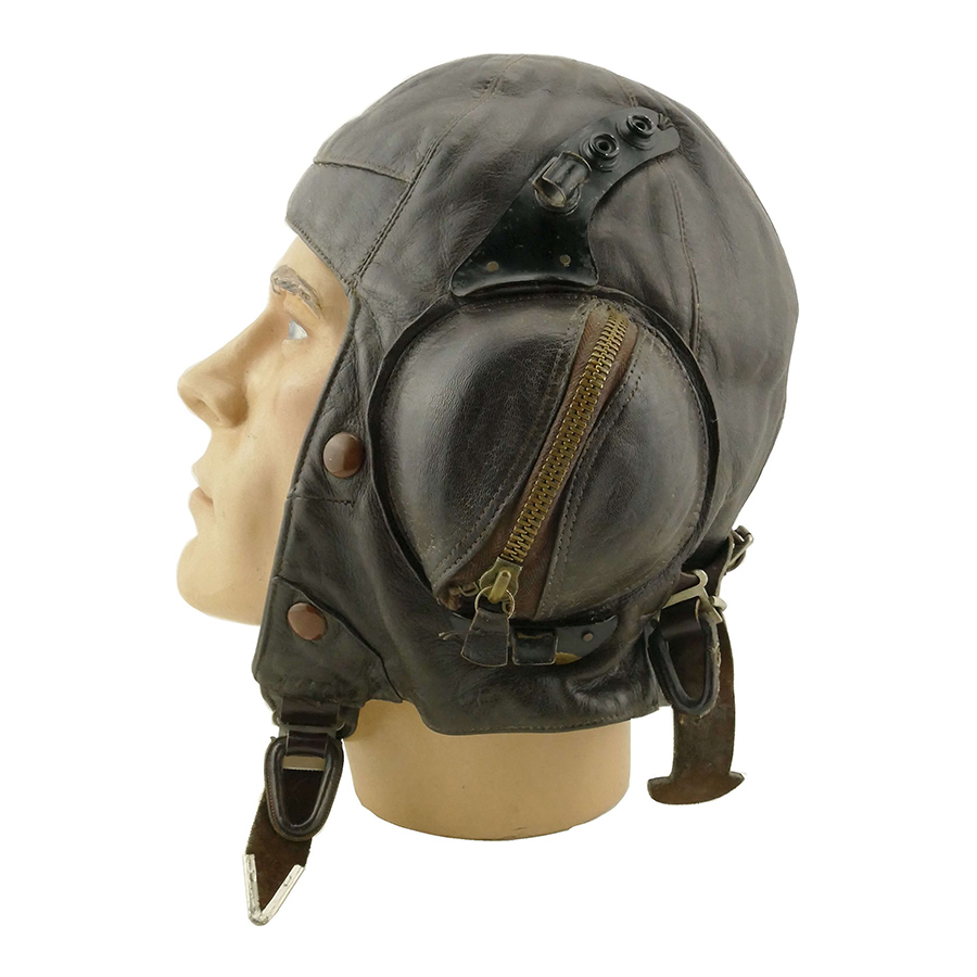 Raf b type flying helmet c w goggle plates 18770 pic2 size4 900x900px