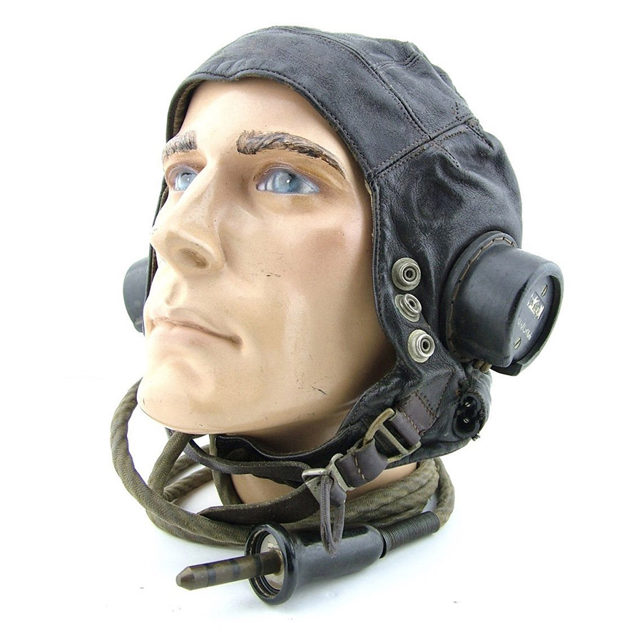 Raf c type flying helmet modified early patt 16250 main size4 hfc 900pxht